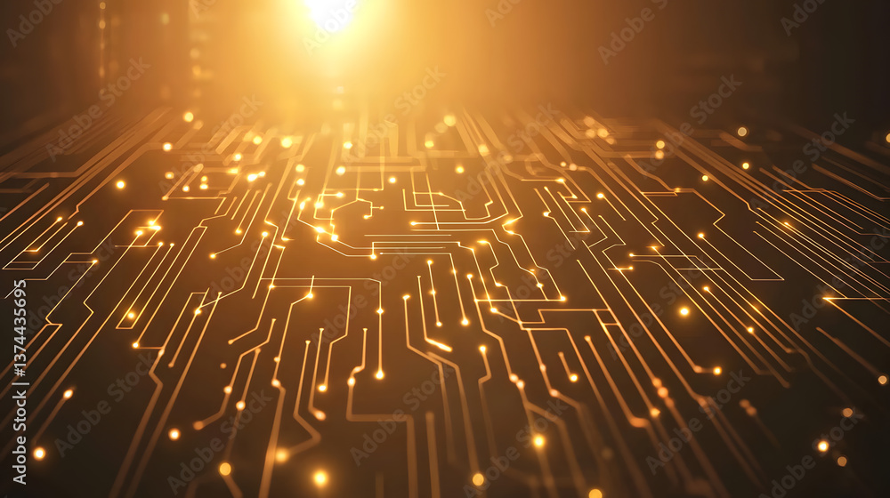 Poster digital circuitry background wallpaper technology hub abstract design illuminated environment high-r