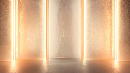 Illuminated luxury background with wallpaper effects modern gallery abstract art elegant atmosphere minimalist viewpoint