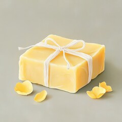 soap and yellow petals