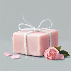 soap and rose petals