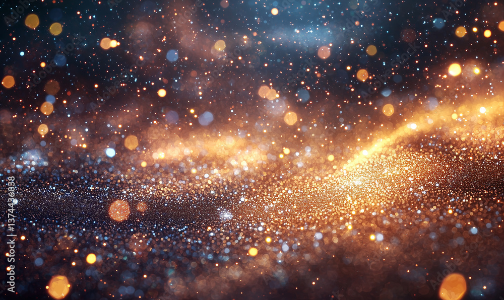 Poster sparkling abstract glitter art digital creation colorful background bokeh effect high-resolution ima