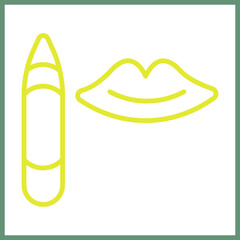 Lip Stain Icon Design