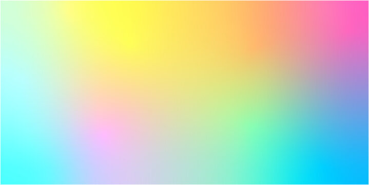 Rainbow gradient background. Vector abstract rainbow neon glow of colors blend gradient background