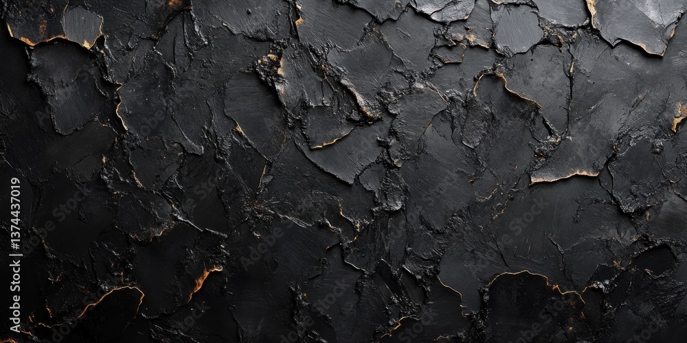 Poster black particle board texture with fiberboard and chipboard elements, featuring a dark abstract backg