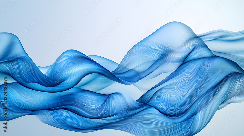 Poster fluid blue waves wallpaper background for modern ui/ux design minimalistic environment high-resoluti