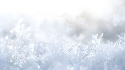 Winter wonderland background snowflakes close-up nature tranquil environment high-resolution wallpaper for ui/ux design