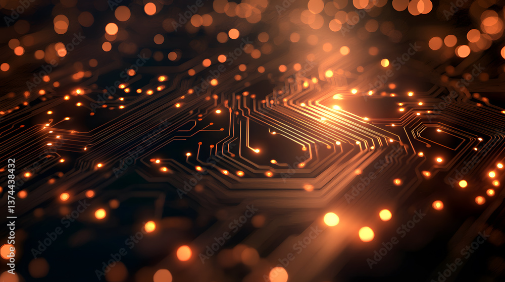 Poster dynamic technology wallpaper background modern circuit design digital environment abstract viewpoint