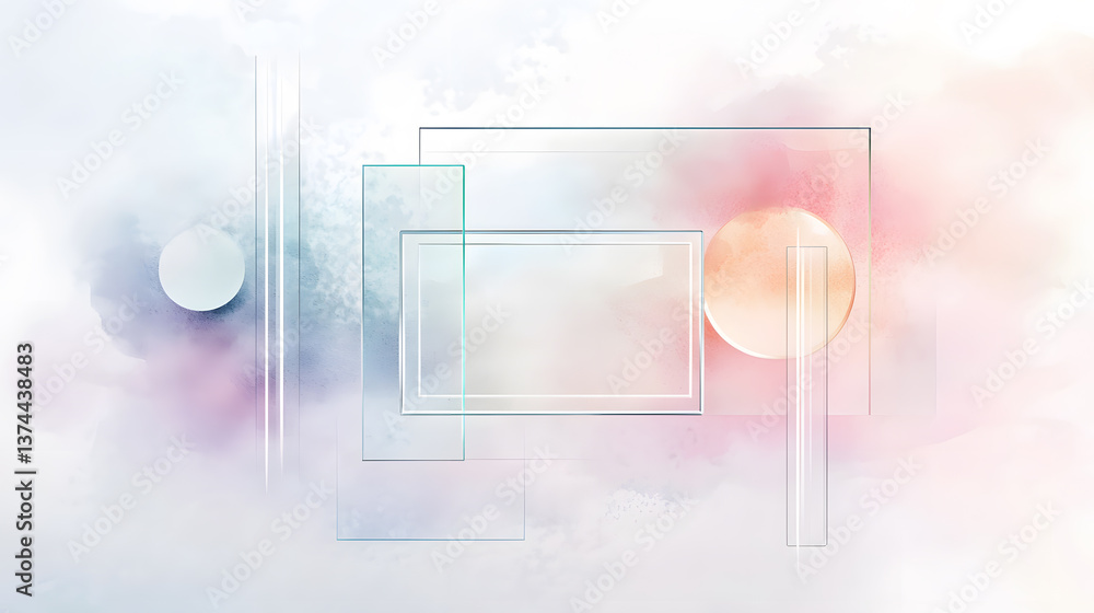 Poster abstract paper background design modern uiux aesthetic soft color palette digital art creative envir