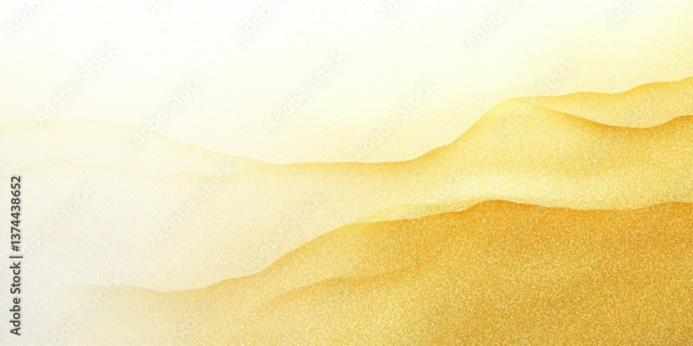 Poster grainy gradient with bright golden glitter, blending light yellow and white aura, creating a retro a