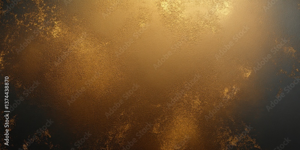 Poster sanded metallic texture with golden tones and a grainy matte bronze surface, adding noise for an ele