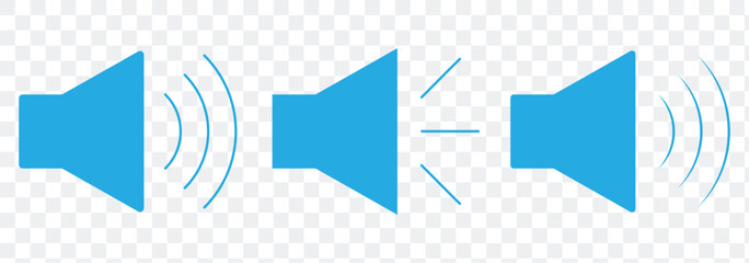 Speaker icon. Audio speaker filled and outlined icon set. four variations of the speaker icon. Black and white speaker. loudspeaker volume icon. for apps and websites. EPS 10