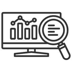 Business Analytics Outline Icon