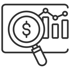 Demand Forecasting Outline Icon