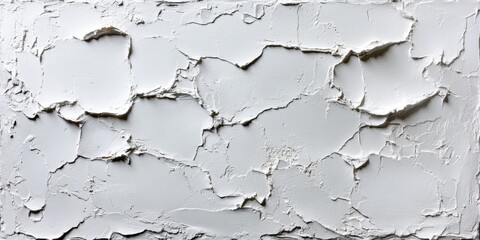 Fototapeta premium Textured white wall with visible brush strokes, offering a whitewashed, rustic look for a simple, plain background with a soft, artistic finish.