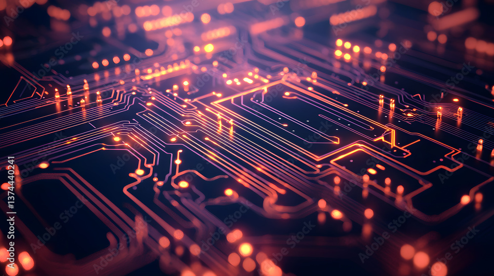 Poster high-resolution circuit background wallpaper technology digital art abstract close-up modern uiux de