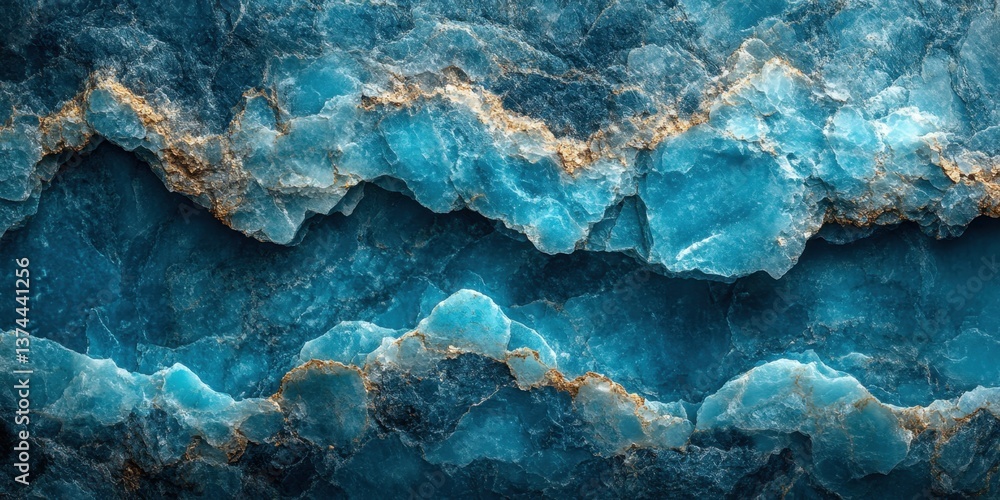 Poster cyan rock texture with subtle turquoise hues, featuring engineered quartz stone slab details. the ab