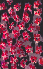 abstract floral geometric designs art