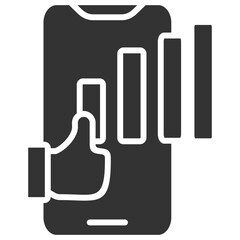 Obraz premium Social Media Analytics Glyph Icon