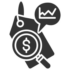 Pricing Analysis Glyph Icon