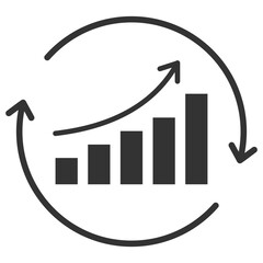 Continuous Improvement Glyph Icon
