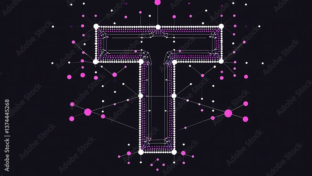 Fototapete Stylized letter 