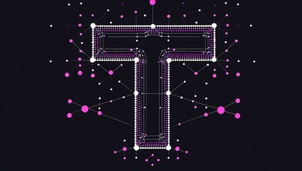 Stylized letter "S" constructed from interconnected dots and lines, emphasizing a modern artistic approach