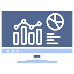 Dashboard Reporting Flat Blue Icon