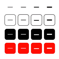 Less black and white interface icons and red color