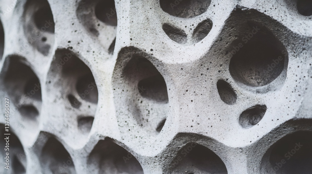 Poster extreme close up of rough concrete surface creating an abstract pattern