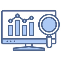 Web Analytics Blue Icon