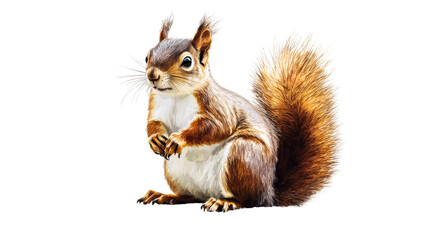 Obraz premium Squirrel, mammal, wildlife, tail, rodent, nature, furry, cute, animal, cut out transparent