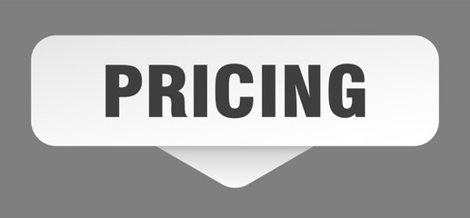pricing sticker. pricing sign isolated on gray background