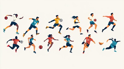 Minimalist Sports Illustrations: Action Art, Simple Sport Graphics, Modern Athletic Design, Clean Sporting Images, Vector Style Sports Art, Graphic Sport Depictions.
