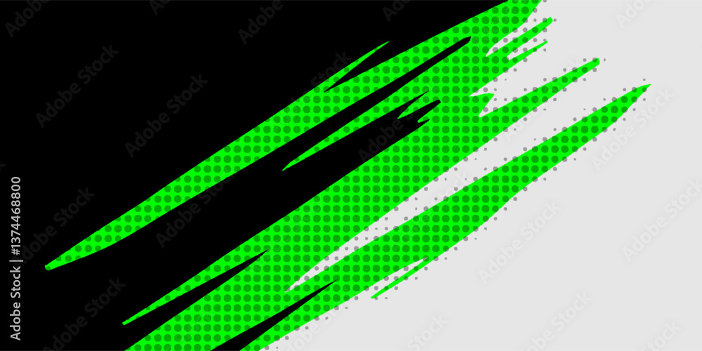 Poster dots halftone yellow green color pattern gradient texture background.