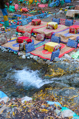 The Ourika Valley and the colorful  village of Setti Fadma in the Atlas Mountain region of Morocco