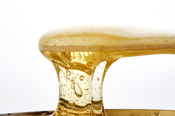 Photo of a sugar paste for depilation hair removal procedure. Texture.