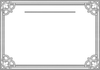 Frame [Letter02] Gray * Landscape