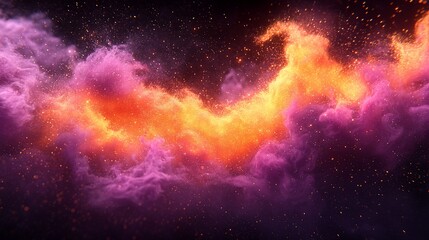 Fototapeta premium Abstract Orange and Purple Smoke Clouds
