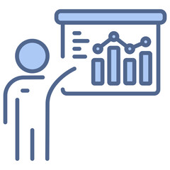Presentation Blue Icon