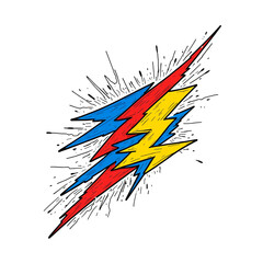 Playful Sketch of a Lightning Bolt