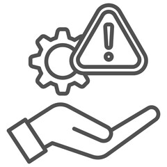 Risk Management Outline Icon