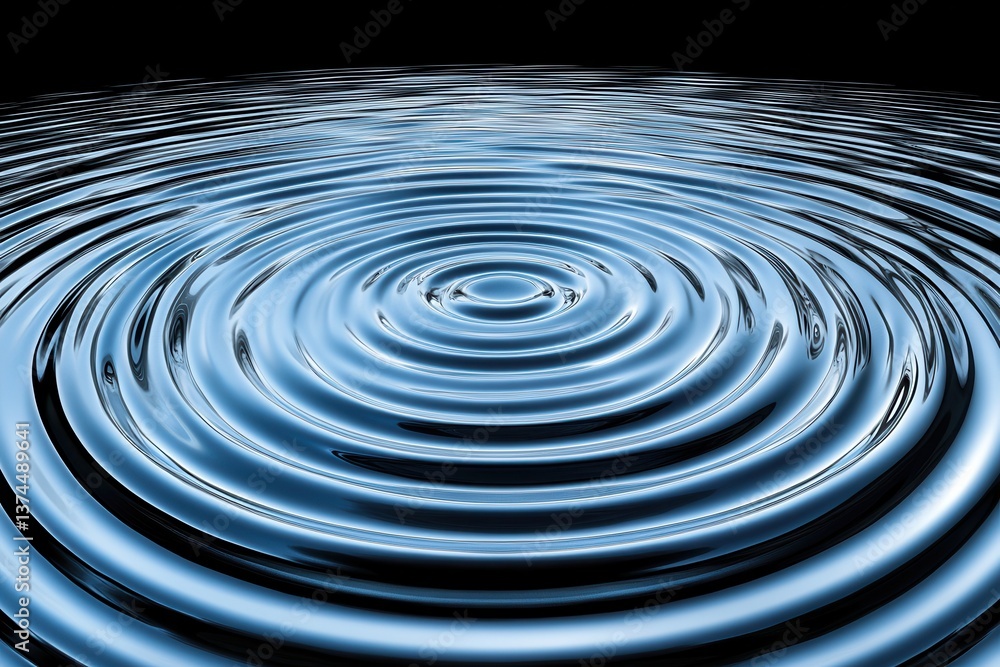 Aufkleber a tranquil image showcasing concentric ripples on a serene water surface, creating a soothing visual