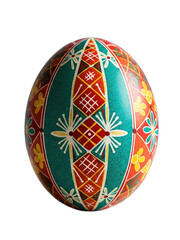 painted easter egg on a transparent background