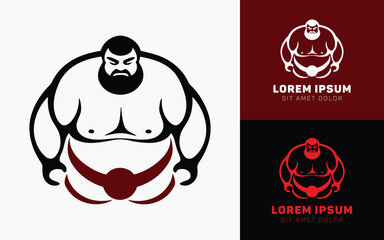 Minimalist Sumo Icon with Strong Silhouette