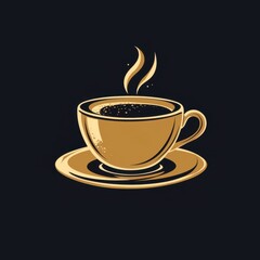 Obraz premium Warm cup of coffee with steam rising against a dark background in a cozy setting