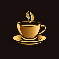 Obraz premium Coffee cup with steam on dark background represents warmth and comfort during quiet moments