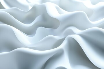 Obraz premium Stunning 3d render of abstract white background featuring elegant wavy elements and textures