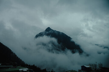 Fototapeta premium Mystical Mountain Shrouded in Clouds, Arunachal Pradesh