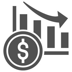 Recession Glyph Icon