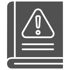 Alert Book Glyph Icon